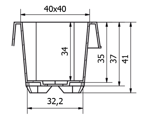 Ellepot Tray dimensions act35084